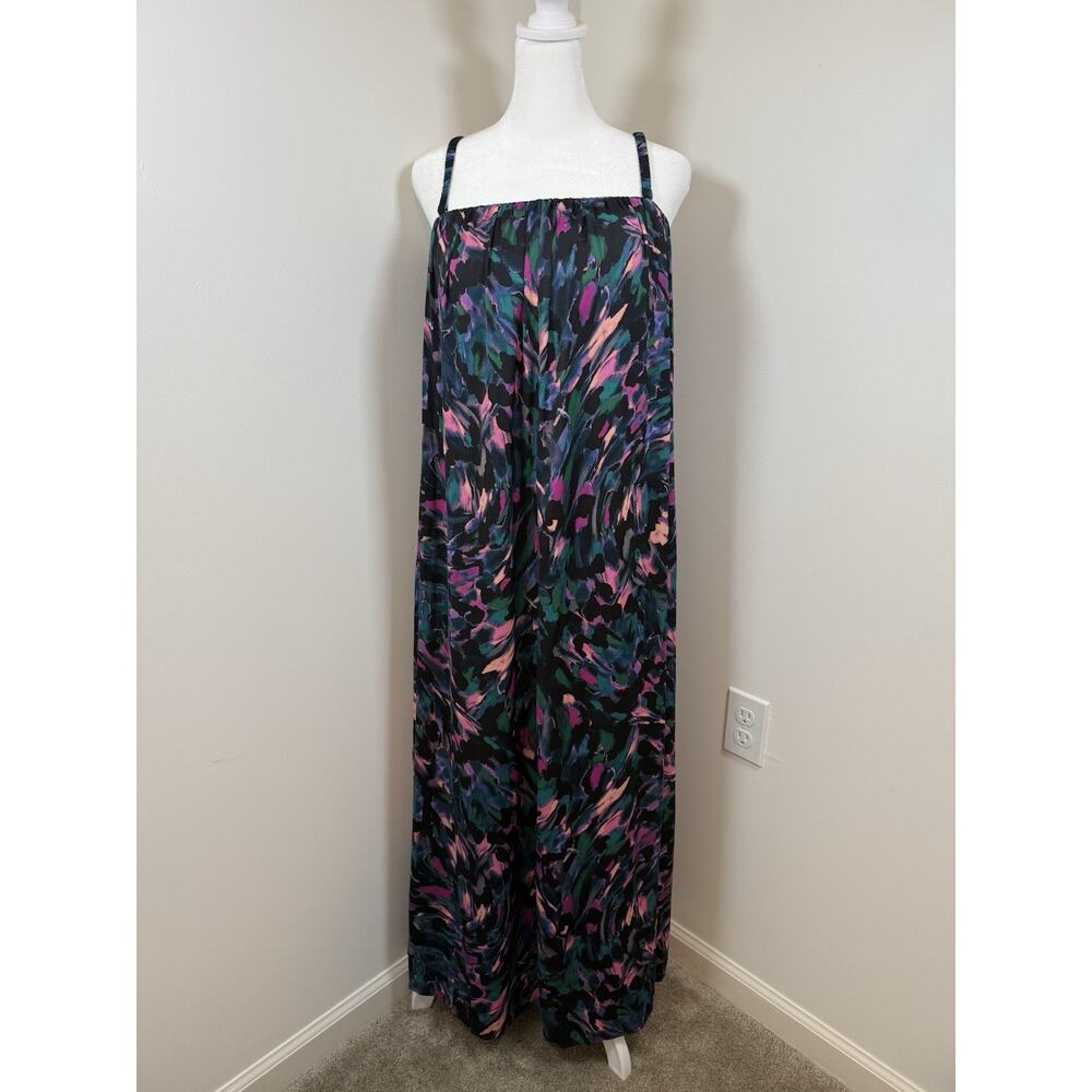 Soma Weekend Women’s Slip Dress Size Large Adjustable Built In Bra Colorful Fun